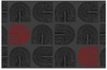 Notrax Déco Design Imperial Arches beltéri takarítószőnyeg, fekete/piros, 150 x 90 cm