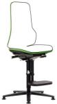 Bimos Műhelyszékváz Bimos Neon 3 háttámlával és lábtartóval, állandó érintkezéssel, kék/zöld