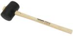 TopTrade gumikalapács, fekete, bükk nyéllel, átmérő: 45 mm / 260 g, minősített, profi