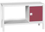bott Műhelyasztal Bott Verso Weld, 91 x 150 x 60 cm, 1 szekrény, acél, szürke-piros - manutan - 467 652 Ft