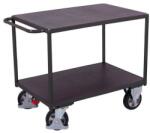 Variofit Polcos kocsi fogantyúval, 1000 kg-ig, 2 polc, 92, 5 x 179 x 80 cm, szürke