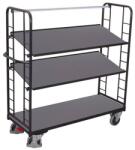 Cordes Magas polcos kocsi fogantyúval és ferde polcokkal, 3 polc, 157, 5 x 180, 5 x 65 cm, szürke