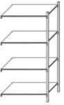 Manorga Arian Fém polcállvány, hozzáépíthető 200 x 101 x 60 cm, 2 500 kg, 4 polcos, kék