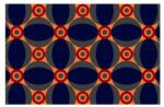 Notrax Déco Design Imperial Retro beltéri takarítószőnyeg, kék/narancs, 60 x 90 cm Déco Design Imperial Retro beltéri takarítószőnyeg, kék/narancs, 60 x 90