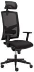 ALBA CR Asistent II irodai szék fejtámlával, fekete