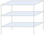 Schulte Design Andras fém polcállvány, alapkivitel, 200 x 200 x 80 cm, 1 200 kg, 3 polccal, horganyzott