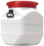 Curtec Műanyag négyzet alakú hordó széles szájjal Curtec, fedéllel, 50 l