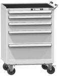 POLAK ZD műhelykocsi, 5 fiókos, 1060 x 731 x 600 mm, szürke/szürke