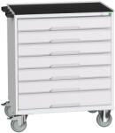 bott Verso mobil íróasztal fiókokkal, 96, 5 x 80 x 55 cm, 7 fiókos, matt, szürke-szürke