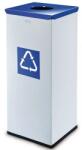 ALDA EKO Square fém szemétkosár szelektív hulladékgyűjtésre, 60 l űrtartalom, kék