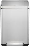 EKO X-Cube pedálos szelektív szemetes, 20+20 l, matt rozsdamentes acél