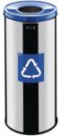 ALDA Prestige EKO fém szemétkosár szelektív hulladékgyűjtésre, 45 l űrtartalom, kék