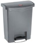 Rubbermaid Slim Jim Step On Front Step szemeteskuka, műanyag, 30 l, szürke