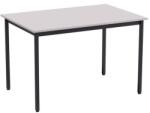 Perfecta étkezőasztal, 120x80 világosszürke/fekete