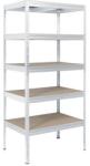 Kovona Beburos fém polcállvány, alapkivitel, 177 x 90 x 45 cm, 875 kg, 5 polccal, fehér