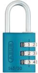 Abus 145 számzáras lakat, 3 számjegyű, kengyel 5 mm, kék