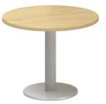 Alfa Office Alfa 400 kerek konferenciaasztal szürke lábazattal, 70 x 50, 7 cm, vadkörte mintázat