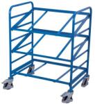 Cordes Euro polcos kocsi ferde polcokkal ellátott ládákhoz, 3 polccal, 93, 5 x 66, 5 x 112, 5 cm, kék