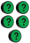 Smit Visual Mágnesek Smit Visual, 5 db, zöld, kérdőjel