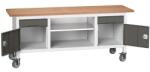 bott Mobil műhelyasztal Bott Verso Storage, 200 x 60 x 83 cm, multiplex, 2 fiók, 1 polc, 2 szekrény, szürke-antracit