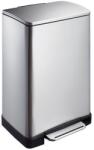 EKO E-Cube szögletes pedálos szemetes, 40 l, matt rozsdamentes acél
