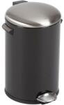 EKO Belle Delux pedálos szemetes, 12 l, fekete/rozsdamentes acél