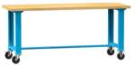 POLAK Mobil műhelyasztal MPS1-715M, 1500 x 700 x 880 mm, MULTIPLEX, kék