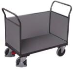 Cordes Platform kocsi két fogantyúval, teljesen párnázott és oldalfallal, 500 kg-ig, 101, 5 x 119 x 70 cm, szürke