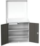 bott munkaállomás, perforált panellel, 200 x 105 x 55 cm, szürke-antracit