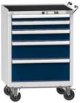 POLAK ZD műhelykocsi, 5 fiókos, 1060 x 731 x 600 mm, szürke/sötétkék