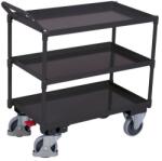 Variofit Polcos kocsi fém polcokkal, 3 polc, 400 kg-ig, 116, 5 x 70 x 106, 5 cm, szürke