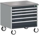 bott Cubio mobil komód, 79 x 80 x 65 cm, 5 fiókos, linóleum, szürke-antracit