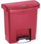 Rubbermaid Slim Jim Step On Front Step szemeteskuka, műanyag, 15 l, piros