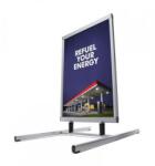 Showdown Displays Windtalker reklámállvány, ezüst, A0