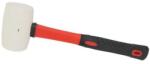 TopTrade gumikalapács, fehér, üvegszálas nyéllel, átmérő: 50 mm / 340 g, profi