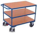 Variofit Polcos kocsi fogantyúval, 500 kg-ig, 3 polc, 92 x 139 x 80 cm, kék