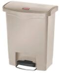 Rubbermaid Front Step műanyag szemetes kosár, 30 l térfogat, bézs