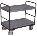 Variofit Polcos kocsi, 250 kg-ig, 2 polc emelt élekkel, 99 x 106 x 60 cm, szürke