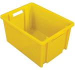 Novap NovaBac egymásra rakható műanyag doboz, sárga, 18 l