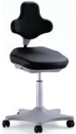 Bimossa Munkaszék Bimos Labster 9103 kerekekkel, lábtartó nélkül, poliuretán, fekete/szürke