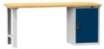 POLAK Műhelyasztal KOMBI CB5725, 2500 x 700 x 890 mm, BÜKK, szürke-sötétkék