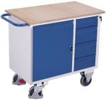 Cordes Műhelykocsi szekrénnyel és 4 fiókkal, 111 x 60 x 96 cm, kék