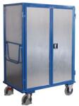Cordes Magas szekrényes kocsi fogantyúval és 4 tömör falú, 500 kg-ig, 5 polccal, 181 x 131, 5 x 83 cm, kék