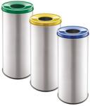 ALDA EKO 3 db-os fém szemetes kosár készlet szelektív hulladékhoz, 3 x 45 l térfogat