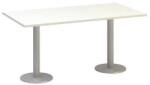 Alfa Office Alfa 400 konferenciaasztal szürke lábazattal, 160 x 80 x 74, 2 cm, fehér mintázat