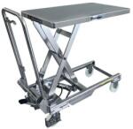 Bishamon Mobil, rozsdamentes acél emelőasztal, teherbírása 150 kg