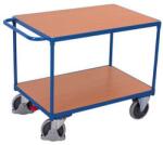 Variofit Polcos kocsi fogantyúval, 500 kg-ig, 2 polc, 92 x 119 x 70 cm, kék - manutan - 155 334 Ft