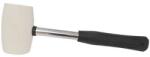TopTrade gumikalapács, fehér, fém nyéllel, profi, átmérő: 75 mm / 900 g, profi