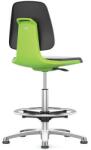 Bimossa Munkaszék Bimos Labsit 9121 siklóval, lábtartóval, Supertec huzattal, antacit/zöld