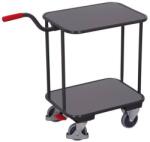 Variofit Polcos kocsi fogantyúval, 200 kg-ig, 2 polc, 91 x 94 x 45, 5 cm, szürke